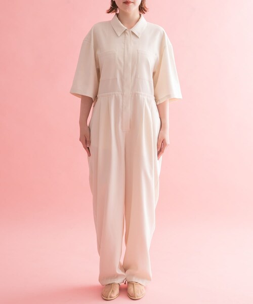 KBF(ケイビーエフ)の「コクーンWIDEジャンプスーツ(サロペット/オーバーオール・レディース・IVORY/L.KHAKI/CHARCOAL・one)」の13枚目の写真