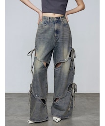 EMODA | カットアウトルーズジーンズ(デニムパンツ)