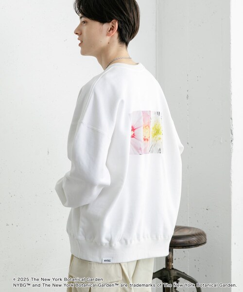 SENSE OF PLACE by URBAN RESEARCH(センスオブプレイスバイアーバンリサーチ)の「NYBG クルーネックルーズスウェットA(スウェット・メンズ・GREEN/WHITE/BLACK・M/L)」の6枚目の写真