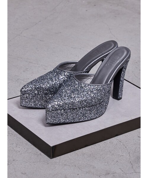 GYDA（ジェイダ）の「GLITTERミュール（パンプス・レディース・グレー/ピンク・S/M/L）」の5枚目の写真