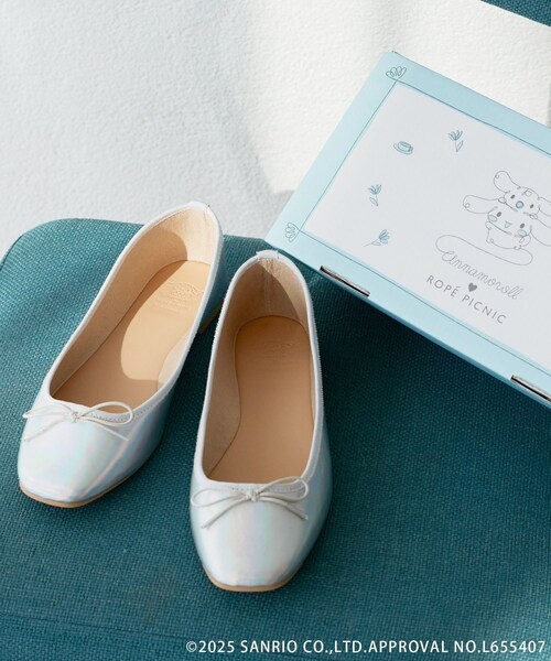 ROPE' PICNIC（ロペピクニック）の「【ROPE' PICNIC×Sanrio characters】軽くてやわらかいバレエシューズ（バレエシューズ・レディース・ブラック/シルバー系・L/M/S）」の12枚目の写真