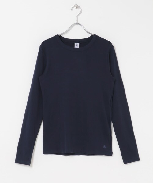 URBAN RESEARCH DOORS（アーバンリサーチドアーズ）の「PETIT BATEAU　クルーネック長袖Tシャツ（Tシャツ/カットソー・レディース・ECUME/BLACK/SMOKING・M）」の9枚目の写真