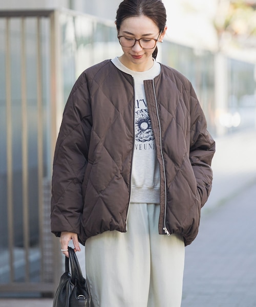 URBAN RESEARCH(アーバンリサーチ)の「コクーンキルティングダウン(その他アウター・レディース・OFF WHITE/BROWN/BLACK・S/Free)」の3枚目の写真