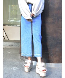 MURUA | フロントZIPタイトデニムスカート(デニムスカート)