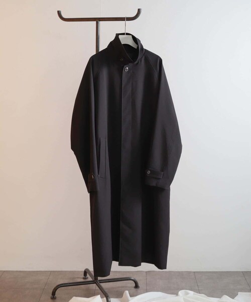 SENSE OF PLACE by URBAN RESEARCH（センスオブプレイスバイアーバンリサーチ）の「『ユニセックス』バルマカーンルーズコート（ステンカラーコート・メンズ・BLACK/BROWN/BLUE・M/L）」の15枚目の写真