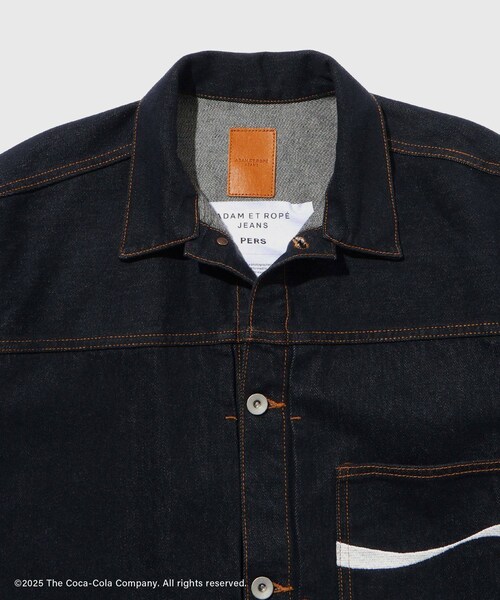 ADAM ET ROPE'（アダムエロペ）の「【Coca-Cola】デニムジャケット / ADAM ET ROPE' JEANS -PERS-（デニムジャケット・メンズ・ネイビー・L/M/S）」の16枚目の写真
