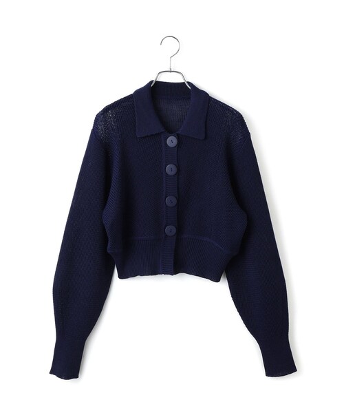 ADAM ET ROPE'(アダムエロペ)の「【WEB限定】ワイドリブヘムポロカーディガン(カーディガン/ボレロ・レディース・ネイビー/レッド系/ピンク・F)」の17枚目の写真