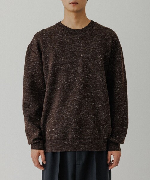 ADAM ET ROPE'（アダムエロペ）の「リネン ミックス リバーシブルニット（ニット/セーター・メンズ・ブラック系/ダークブラウン系/グリーン・L/M）」の16枚目の写真