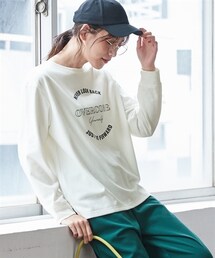nissen | 大きいサイズゆるシルエットプリント長袖Tシャツ(Tシャツ/カットソー)