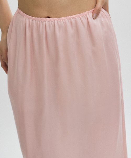 ADAM ET ROPE'（アダムエロペ）の「【EMOELLE】キュプラレースイージースカート（スカート・レディース・ダークブラウン/ピンク・F）」の11枚目の写真