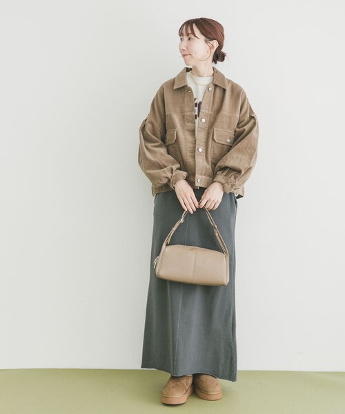 ITEMS URBANRESEARCH（アイテムズ アーバンリサーチ）の「コーデュロイジャケット（テーラードジャケット・レディース・BLK/BEG/CHERRY・FREE）」の20枚目の写真