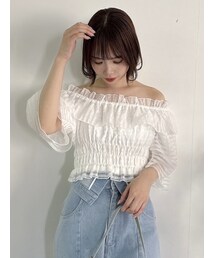 dazzlin | ティアードスリーブオフショルブラウス(シャツ/ブラウス)