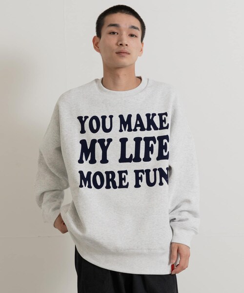 THE GOODLAND MARKET（ザグッドランドマーケット）の「TONY　You Make My Life More Fun Sweat（スウェット・メンズ・GRY/NVY/BLK・M/L）」の2枚目の写真