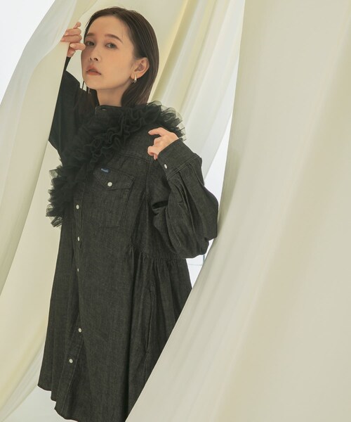 URBAN RESEARCH ROSSO（アーバンリサーチロッソ）の「『別注』Wrangler×ROSSO　WESTERN MINI DRESS（ワンピース・レディース・C00 ブルー/C01 ブラック・M）」の9枚目の写真