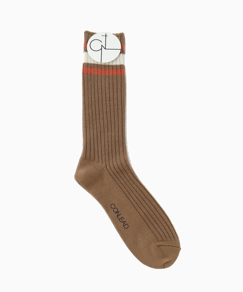 ADAM ET ROPE'（アダムエロペ）の「【CONLEAD/コンリード】College Short（ソックス/靴下・メンズ・ブラック/キナリ/ブラウン・M）」の4枚目の写真