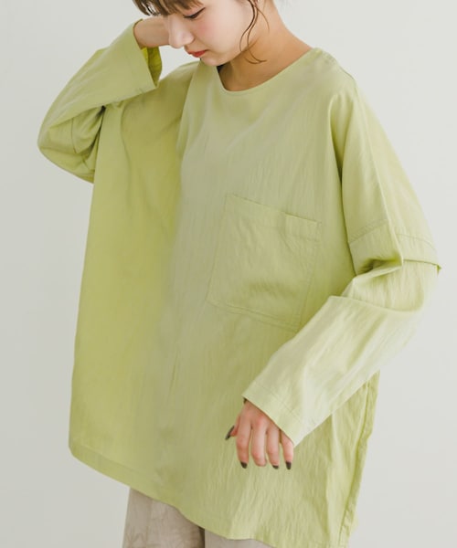 ITEMS URBANRESEARCH（アイテムズ アーバンリサーチ）の「ポケットTブラウス（シャツ/ブラウス・レディース・BLK/GREGE/MNT・FREE）」の3枚目の写真