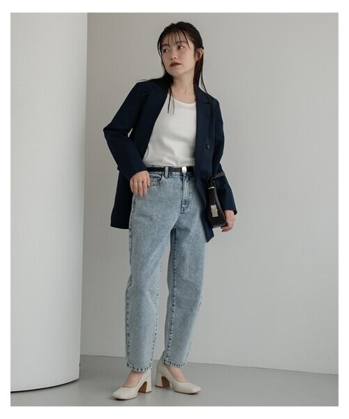 nissen（ニッセン）の「【sail】テーパードデニムパンツ（パンツ・レディース・ブルー/ブラック・P58/P61/P64）」の5枚目の写真