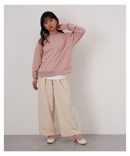 nissen（ニッセン）の「【sail】タックパンツ　小さいサイズ（パンツ・レディース・アイボリー/グレー・P58/P61）」の5枚目の写真