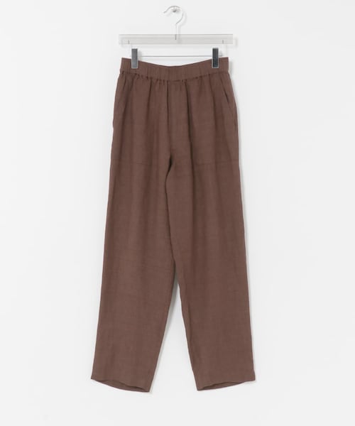 URBAN RESEARCH（アーバンリサーチ）の「YLEVE　LINEN POPLIN PANTS（その他パンツ・メンズ・011 SUMI/050 BROWN・3/4）」の2枚目の写真