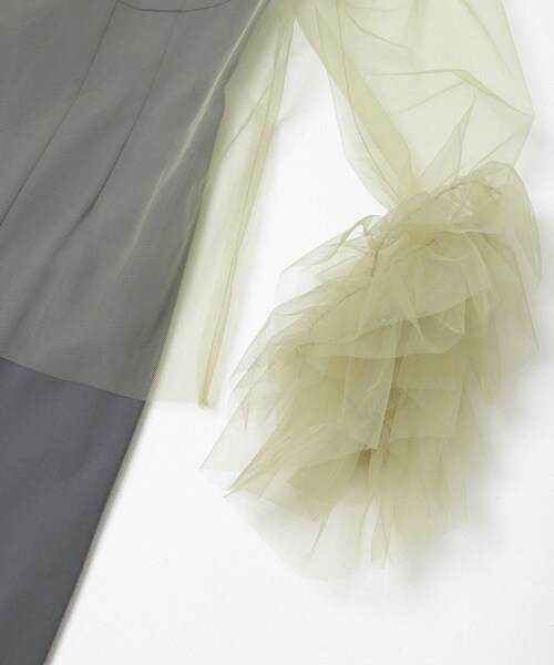 URBAN RESEARCH ROSSO（アーバンリサーチロッソ）の「BLOOMING TULLE DRESS（ワンピース・レディース・L.BLUE/OLIVE/BLACK・36/38）」の9枚目の写真