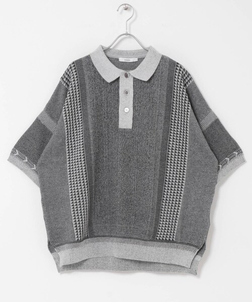 URBAN RESEARCH DOORS（アーバンリサーチドアーズ）の「YASHIKI　AOTSUYU KNIT POLO（ポロシャツ・メンズ・M.GRAY/BROWN/BLACK・1/2）」の4枚目の写真