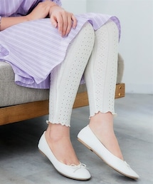 nissen | ＜大きいサイズ＞カットワークデザインレギンス(パンツ)