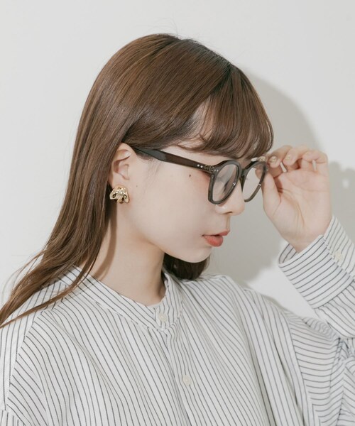 SMELLY（スメリー）の「オクタゴンフレームダテメガネ（メガネ・レディース・BLK/DEMI/OLV・-）」の20枚目の写真