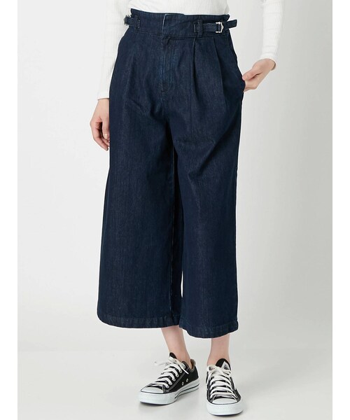 COTORICA（コトリカ）の「【WOMEN】デニムガウチョ（デニムパンツ・レディース・ブルー/インディゴ・S/M）」の4枚目の写真