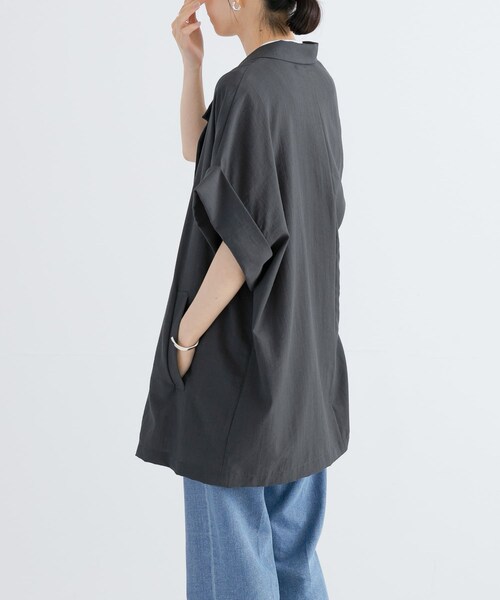 URBAN RESEARCH（アーバンリサーチ）の「ハーフスリーブジャケット（テーラードジャケット・レディース・CHARCOAL/IVORY・FREE）」の20枚目の写真