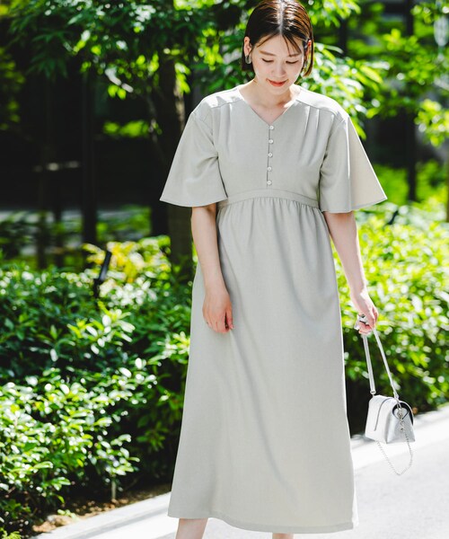 URBAN RESEARCH ROSSO（アーバンリサーチロッソ）の「『UR TECH DRYLUXE』F by ROSSO　ウエストマークワンピース（ワンピース・レディース・BEIGE/L/GRAY/NAVY・36/38）」の6枚目の写真