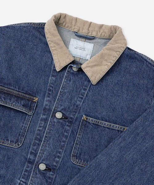 Saturdays NYC（サタデーズ ニューヨークシティ ）の「Antoine Coverall Jacket（デニムジャケット・レディース・ブラック/ブルー・L/M/S/XL）」の12枚目の写真