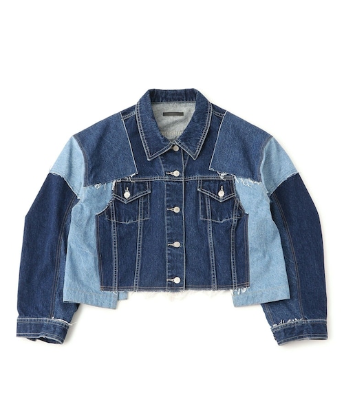 ADAM ET ROPE'(アダムエロペ)の「【QUIITO】REMAKE PT DENIM JK BL(デニムジャケット・レディース・ネイビー/ネイビー系/ブルー/ブルー系・36/38/F)」の3枚目の写真