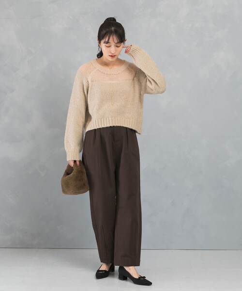 URBAN RESEARCH ROSSO（アーバンリサーチロッソ）の「タックカーブパンツ（その他パンツ・レディース・brown/camel・36/38）」の7枚目の写真