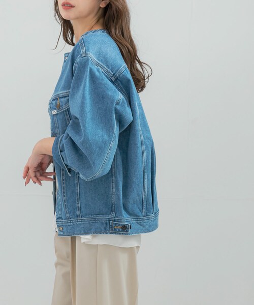 URBAN RESEARCH ROSSO（アーバンリサーチロッソ）の「『別注』Lee101×ROSSO　NOCOLLAR JACKET（デニムジャケット・レディース・ONE WASH/USED・Free）」の3枚目の写真