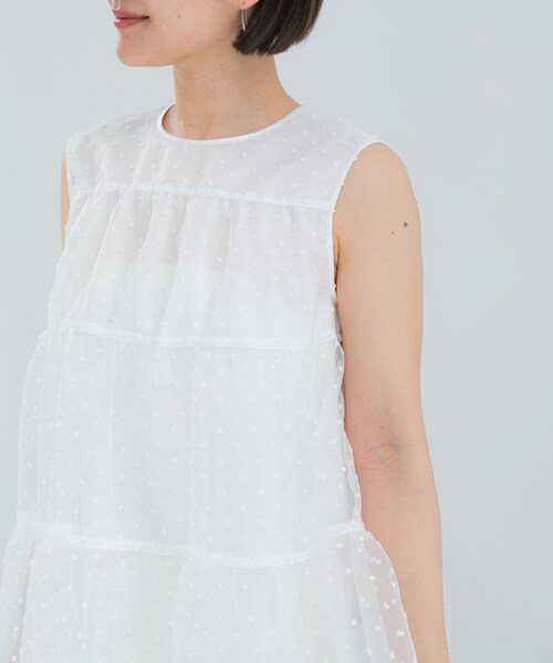URBAN RESEARCH ROSSO（アーバンリサーチロッソ）の「シアードットティアードブラウス（シャツ/ブラウス・レディース・NAVY/WHITE・Free）」の14枚目の写真