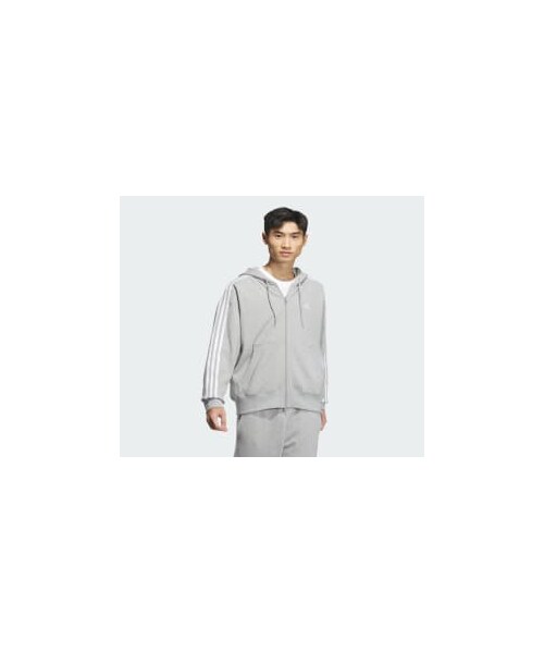 adidas(アディダス)の「エッセンシャルズ プラス ルーズフィット スリーストライプス フレンチテリー フルジップパーカー(トップス・メンズ・ブラック/レジェンドインク/ミディアムグレーヘザー/セミブルーバースト/リネングリーン/ワンダーベージュ/ブラウン/グリーン/ブルー/グレー/ベージュ・XS/S/M/L/XL/2XL/3XL/J/XS/J/S/J/M/J/L/J/XL/J/2XL/J/3XL/J/2XS/J/4XL/J/5XL)」の14枚目の写真