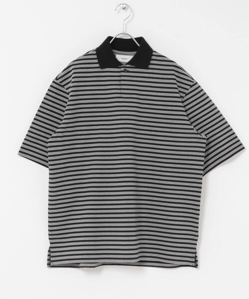 URBAN RESEARCH DOORS(アーバンリサーチドアーズ)の「marka ONE BUTTON T-SHIRTS SHORT-SLEEVE(ポロシャツ・メンズ・B.BORDER/BLACK・1/2)」の4枚目の写真