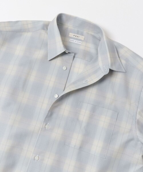 URBAN RESEARCH(アーバンリサーチ)の「FUJI WOOL CHECK STANDARD SHIRTS(シャツ/ブラウス・メンズ・BLUE/GREEN/ORANGE・5/6)」の6枚目の写真