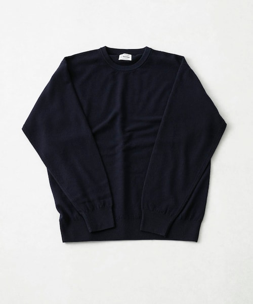 URBAN RESEARCH（アーバンリサーチ）の「Yonetomi　Spiber NEW BASIC KNIT PULLOVER（ニット/セーター・メンズ・24ORANGE/14BLACK/63NAVY・3/4）」の2枚目の写真