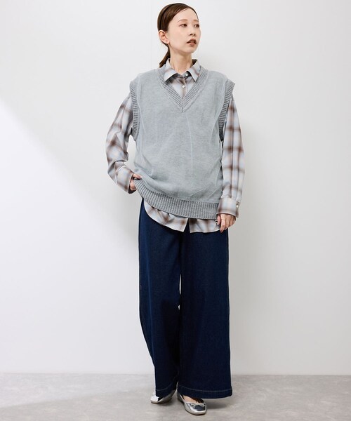 ROPE' PICNIC(ロペピクニック)の「チュールドッキングベスト(ベスト・レディース・ブラック/グレー/ブラウン・F)」の12枚目の写真