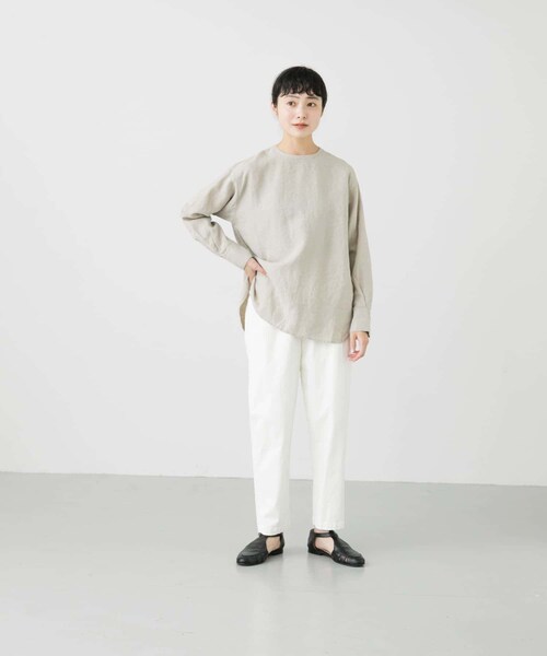 かぐれ（カグレ）の「コットンストレッチイージーパンツ（その他パンツ・レディース・BEIGE/OFF/BLACK/GRAY・FREE）」の9枚目の写真