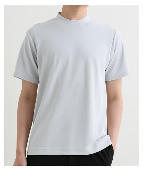 nissen（ニッセン）の「汗染み対策　衿高ジャケットTシャツ　吸水速乾・接触冷感・UVカット（Tシャツ/カットソー・メンズ・ホワイト/グレー・M/L/LL）」の6枚目の写真