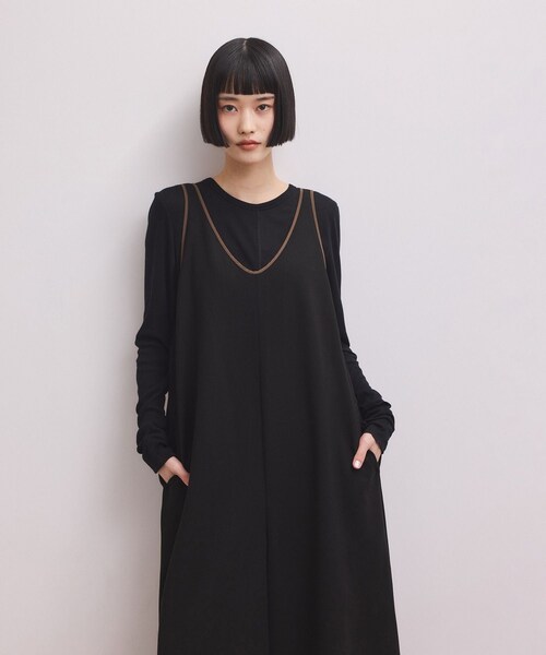 ADAM ET ROPE'（アダムエロペ）の「【WEB限定】バイカラーオールインワン（つなぎ/オールインワン・レディース・ブラック/ブラック系/チャコール・36/38）」の17枚目の写真