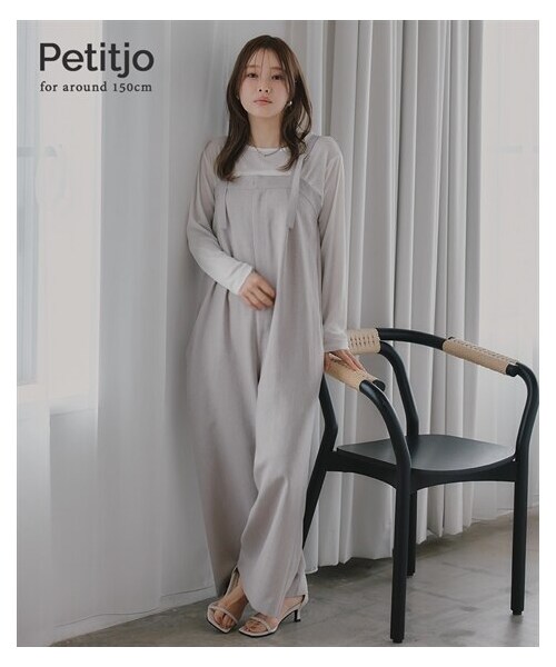 nissen（ニッセン）の「小さいサイズ　麻調シリーズ　オールインワン　低身長さん・小柄女性（オールインワン・サロペット・レディース・ベージュ/グレー/デニム・PSS/PS/PM/PL）」の7枚目の写真