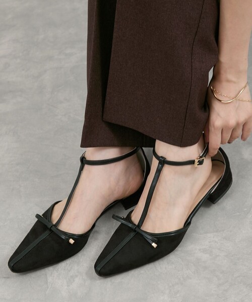 VIS(ビス)の「Tストラップリボンパンプス(パンプス・レディース・ブラック/キャメル・L/M/S)」の7枚目の写真