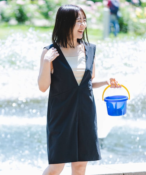 URBAN RESEARCH ROSSO（アーバンリサーチロッソ）の「F by ROSSO　撥水ショートオールインワン（サロペット/オーバーオール・レディース・BEIGE/KHAKI/BLACK・36/38）」の12枚目の写真