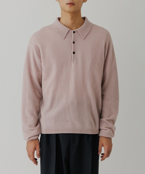 ADAM ET ROPE'（アダムエロペ）の「12GG カシミヤ ニット ポロシャツ（ポロシャツ・メンズ・ブラック/チャコール/ピンク系・L/M）」の12枚目の写真