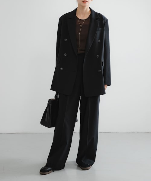 URBAN RESEARCH（アーバンリサーチ）の「ウールブレンドテーラードジャケット（テーラードジャケット・レディース・GRY STRIPE/BLACK・36/38）」の12枚目の写真