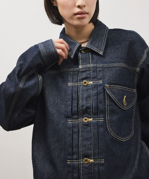 ADAM ET ROPE'(アダムエロペ)の「【Lee for ADAM ET ROPE'】別注 デニムジャケット(デニムジャケット・レディース・ネイビー/ブルー・F)」の4枚目の写真