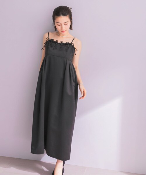 URBAN RESEARCH ROSSO（アーバンリサーチロッソ）の「ANDRESD　RIBBONS DRESS×SHEER TOPS（ワンピース・レディース・NAVY/BLACK・M）」の5枚目の写真